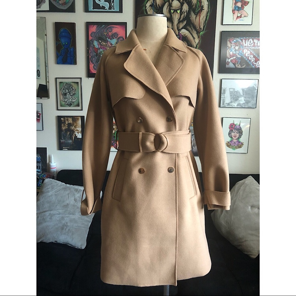 Brushed Double Breasted Coat